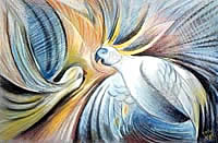 Pastel on paper sketch titled 'Chit Chat'